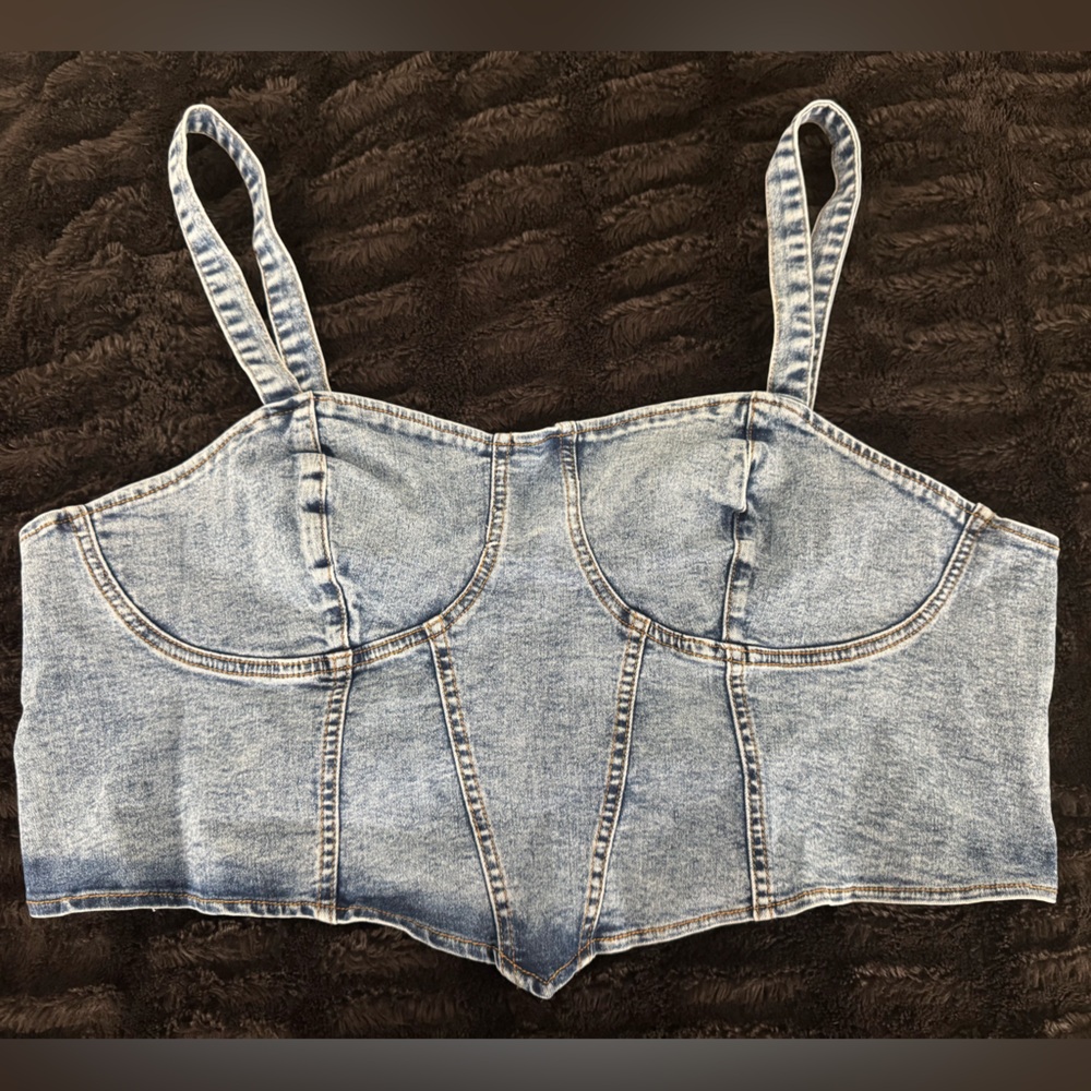 Women's Blue Denim Top